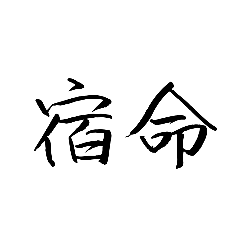 宿命 — Destiny Semi-cursive 行 Chinese tattoo